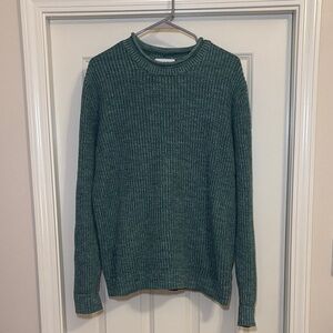 Men's Teal Roll Neck Sweater | L